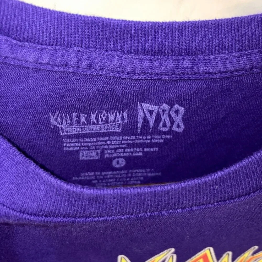 Killer Klowns from Outer Space 1988 Purple Graphic T-Shirt Men's Size L